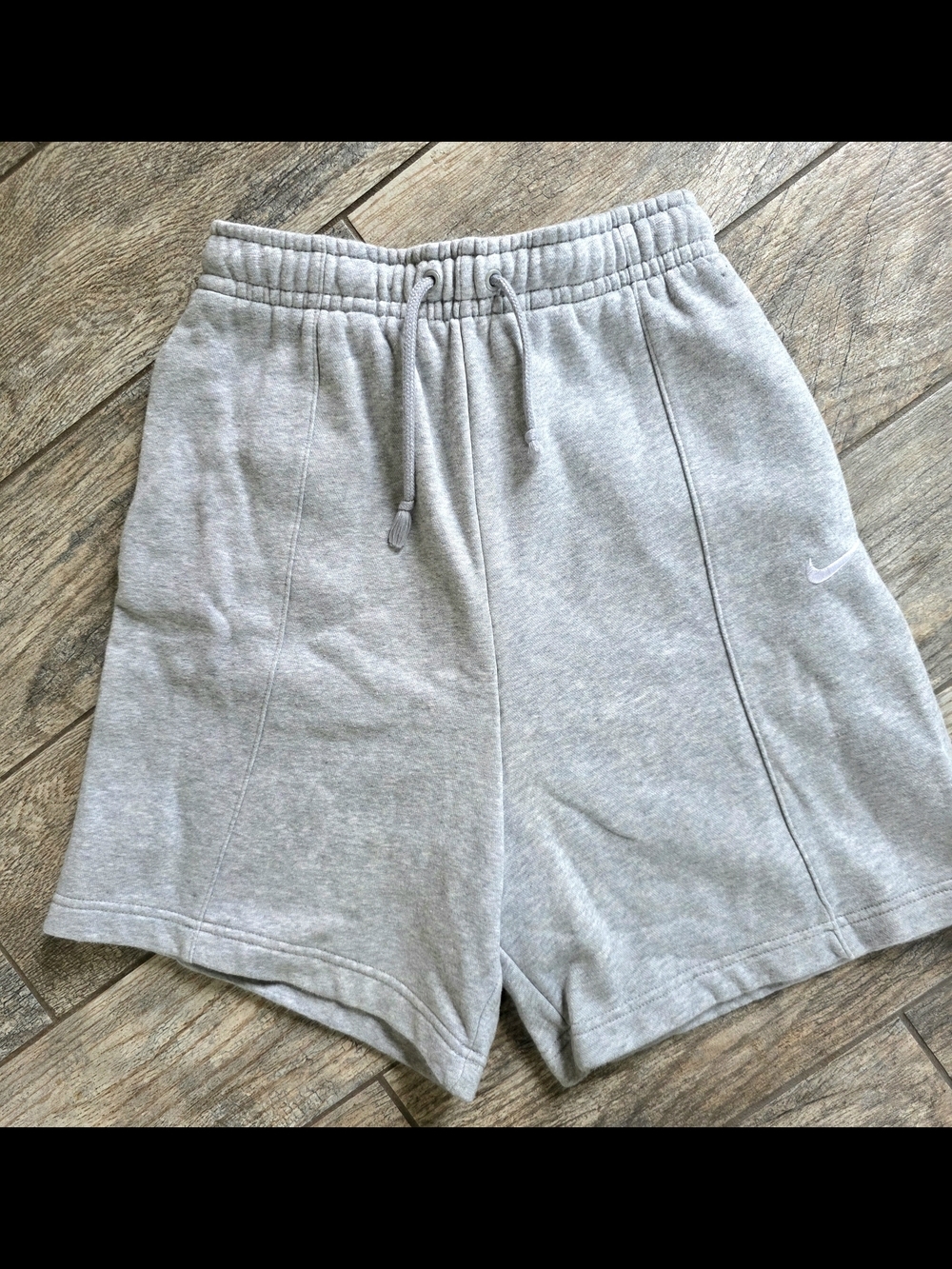 Nike Men's Grey Fleece Drawstring Sweat Athletic Summer Shorts XS